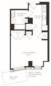 VISB1 Floor Plan VISB1 Floor Plan at Via Seaport Residences, Boston, Massachusetts