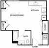 Floorplan Studio A Floorplan Studio A at Lyric in Walnut Creek, CA