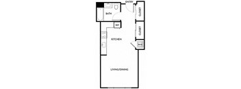 Floorplan Studio C at Lyric in Walnut Creek, CA