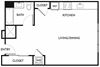 Floorplan Studio D Floorplan Studio D at Lyric in Walnut Creek, CA