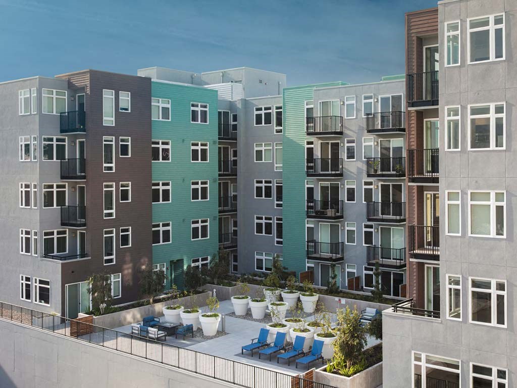 Aerial View Of Outdoor Lounge at Lyric, Walnut Creek