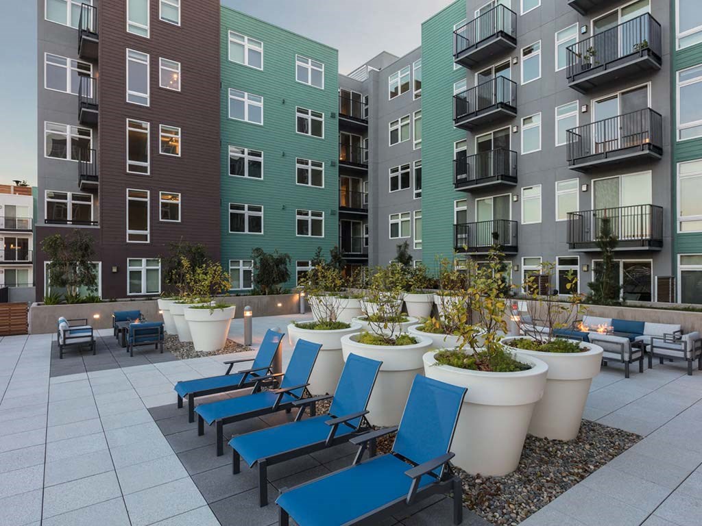 Rooftop Terrace Seating at Lyric, California