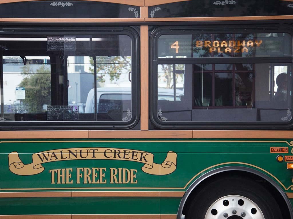 Walnut Creek bus at Lyric, California