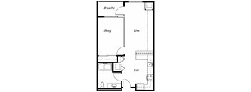 A4 Floor Plan at Cook Street, Portland, OR, 97227