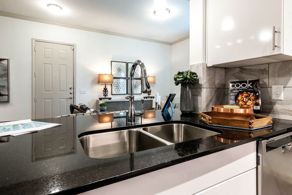 Stainless Steel Sink With Faucet In Kitchen at Berkshire Creekside, New Braunfels