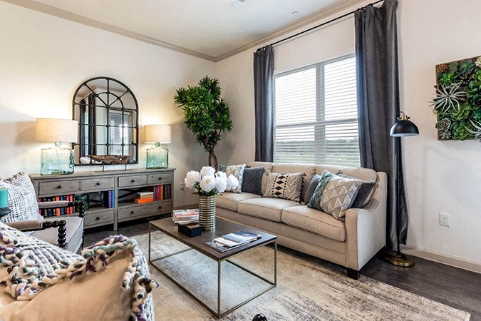 Spacious Living Room at Berkshire Creekside, New Braunfels, TX