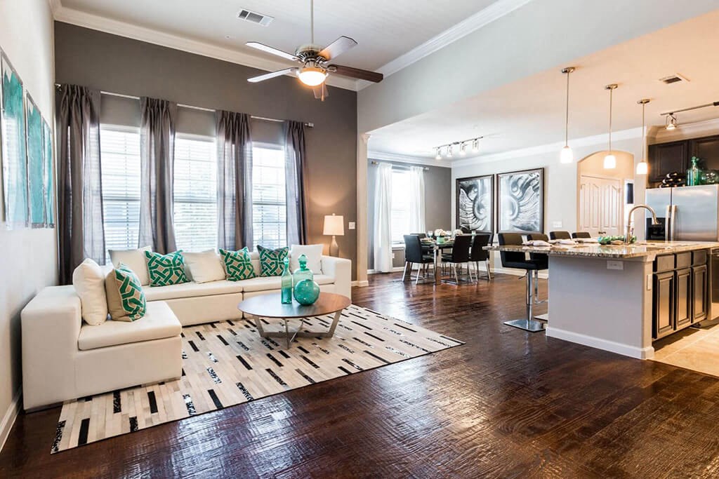 Expansive Living Room at Villages of Briggs Ranch, San Antonio, TX, 78245