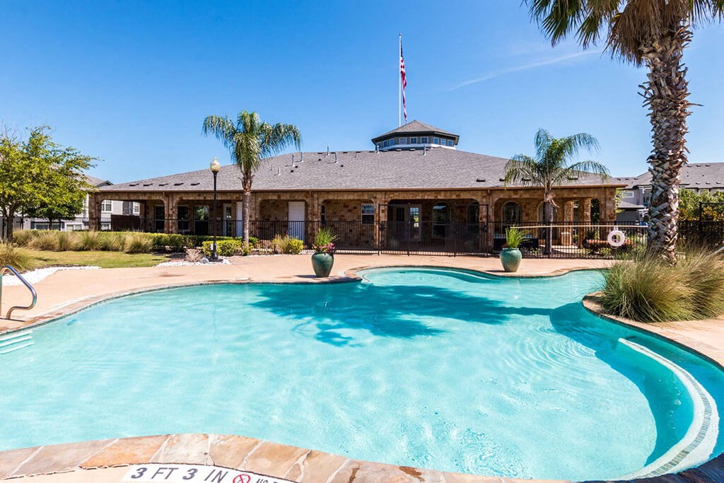 Front Pool View at Villages of Briggs Ranch, San Antonio, Texas