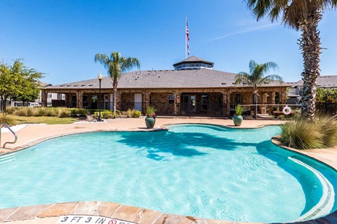 Front Pool View at Villages of Briggs Ranch, San Antonio, Texas