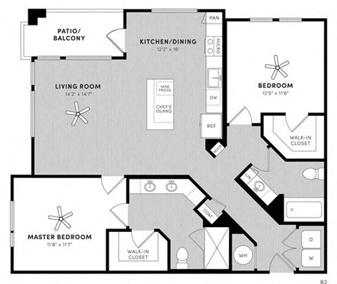 B2 Floor Plan at Berkshire Winter Park, Florida
