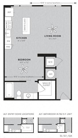 S2 Floor Plan at Berkshire Winter Park, Florida, 32789