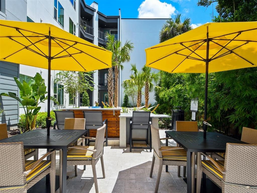 Outdoor Grill With Alfresco Dining Area at Berkshire Winter Park, Winter Park, FL, 32789