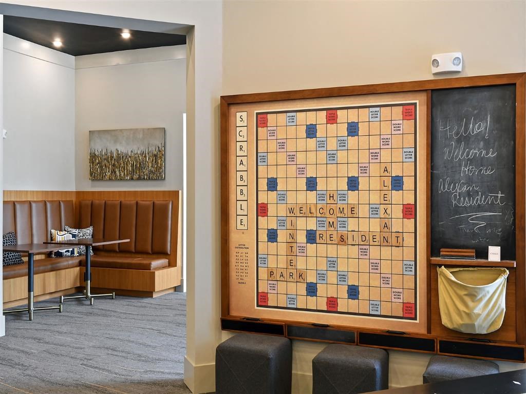 Genius Bar & Work Lounge with Word Puzzle at Berkshire Winter Park, Winter Park, Florida