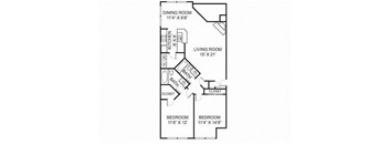 B1 floor plan Kensington Grove apartments