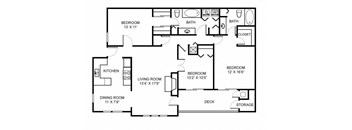 C1 Floor Plan at Saw Mill Village Apartments, Columbus, OH, 43235