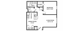 A1 Floor Plan at Sterling Park Apartments, Grove City, OH, 43123