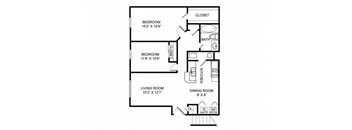 B1 Floor Plan at Sterling Park Apartments, Grove City, OH
