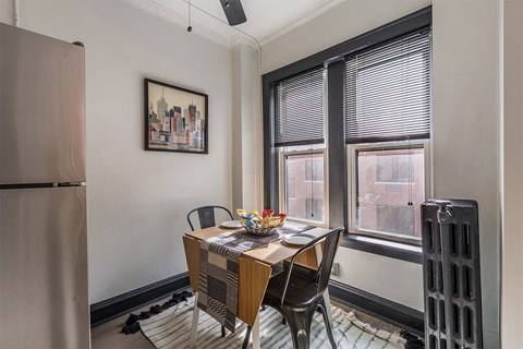 The Edison apartments dining room
