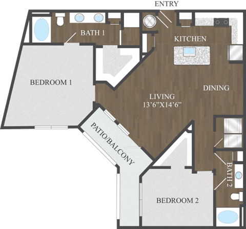 B4 floorplan at Aspire at 610 apartments