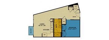 A10 floorplan at Tinsley on the Park apartments