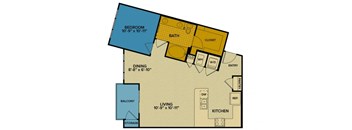 A11 floorplan at Tinsley on the Park apartments