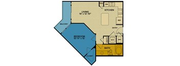 A15 floorplan at Tinsley on the Park apartments A15 floorplan