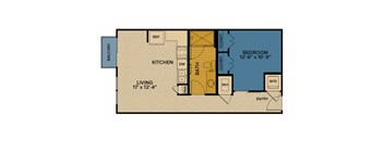 A1 floorplan at Tinsley on the Park apartments