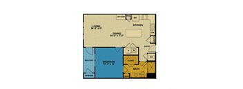 A5 floorplan at Tinsley on the Park apartments