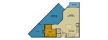 A6 floorplan at Tinsley on the Park apartments