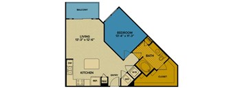 A7 floorplan at Tinsley on the Park apartments