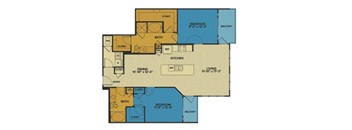 B8 floorplan at Tinsley on the Park apartments