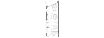 Chambers 1 bedroom floorplan at Tribeca NOMA apartments