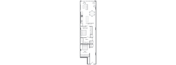 Canal 1 bedroom floorplan at Tribeca NOMA apartments