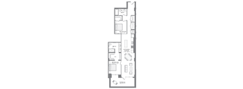 Laight 2 bedroom floorplan at Tribeca NOMA apartments