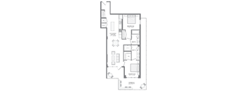 Times Square 2 bedroom floorplan at Tribeca NOMA apartments