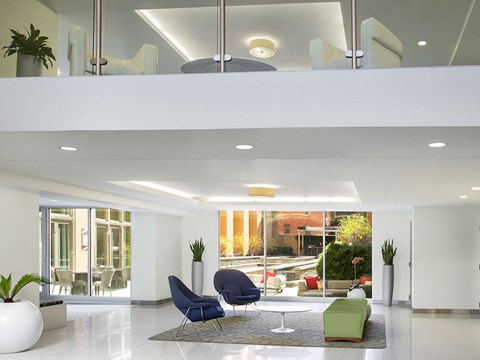 lobby at Highland Park apartments