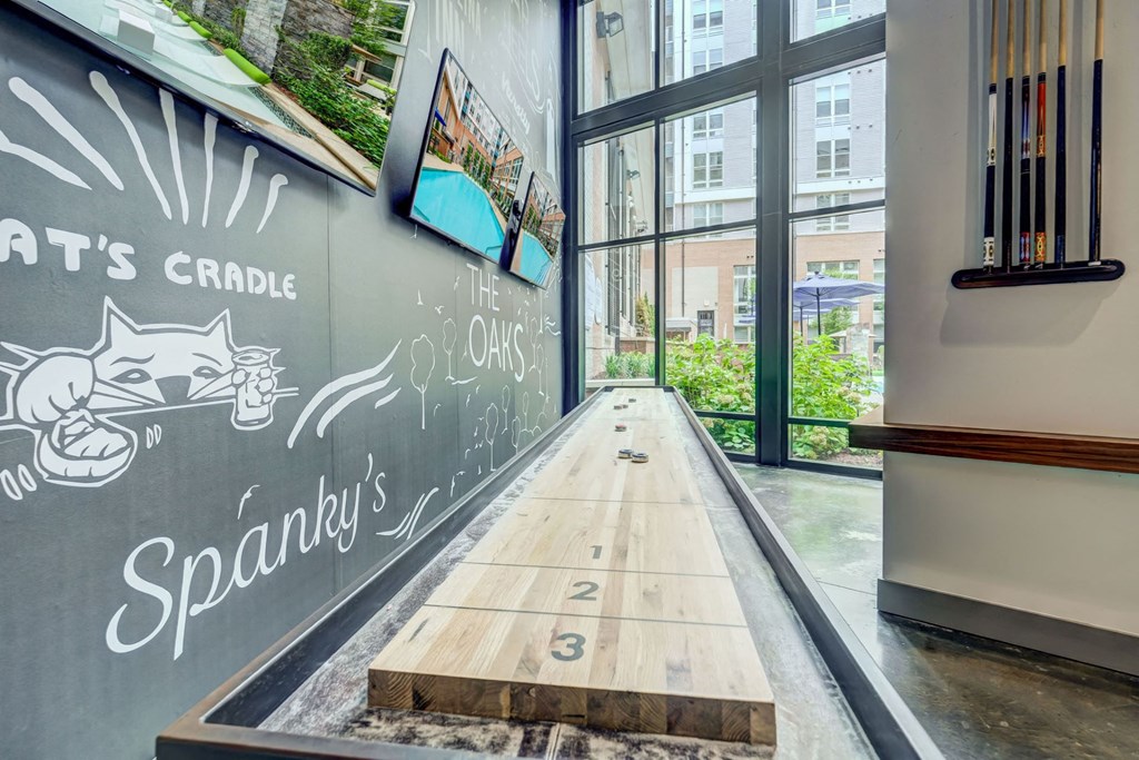 Social gaming lounge at Berkshire Chapel Hill apartments