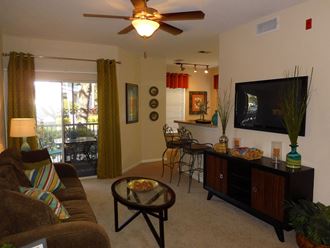 Living Room With Televisionat Berkshire at Citrus Park, Tampa, Florida