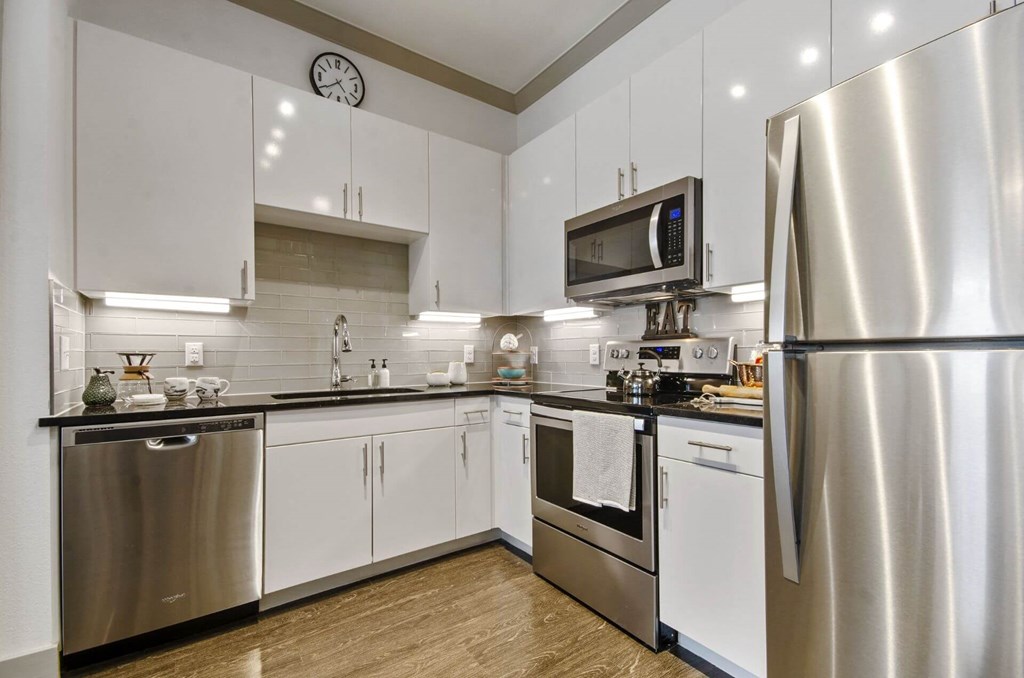 Kitchen full area atReveal at Bayside, Rowlett