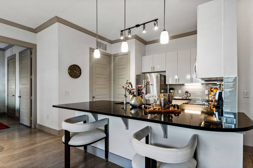 Kitchen counter table at Reveal at Bayside, Rowlett