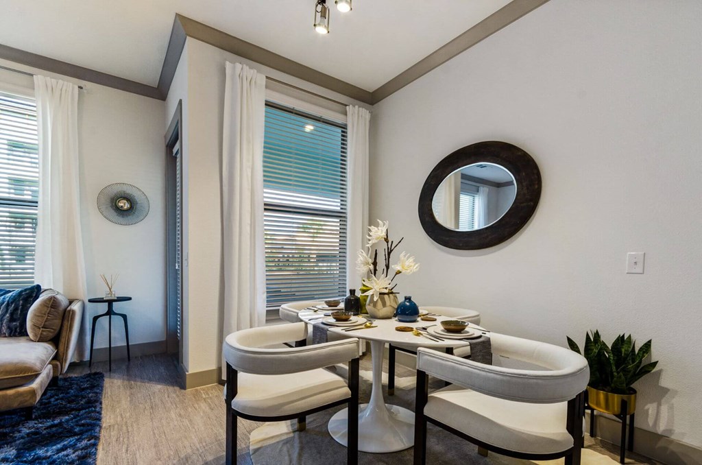 dining table near sofa at Reveal at Bayside, Rowlett, 75088