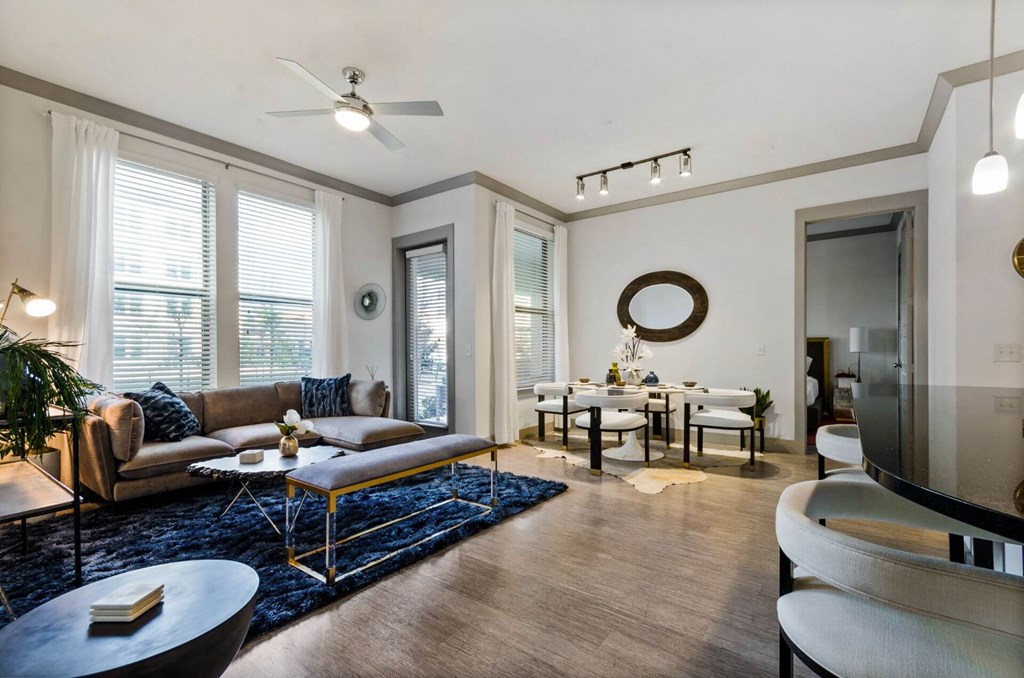 Living room and Dining at Reveal at Bayside, Texas, 75088