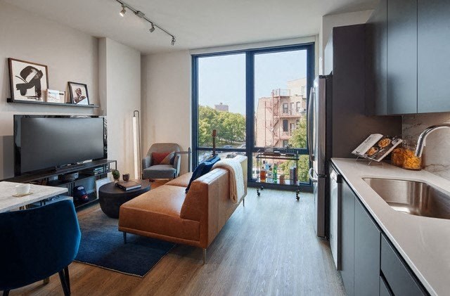 Westerly Luxury River West Apartments - Westerly Living Room and Kitchen