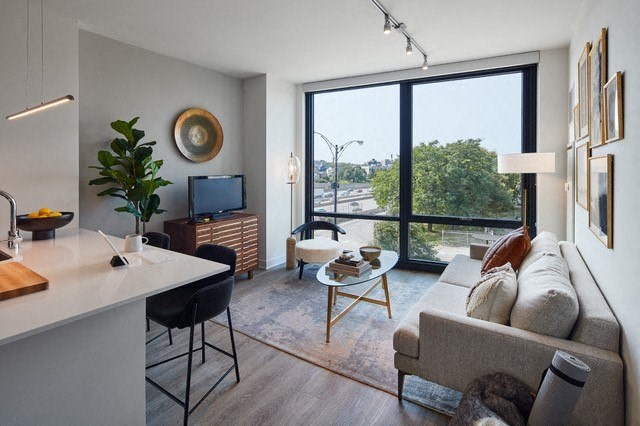 Westerly Luxury River West Apartments - Westerly Living Room and Kitchen