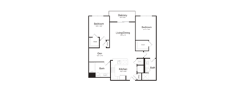 A black and white image of a floor plan for a two-story home.