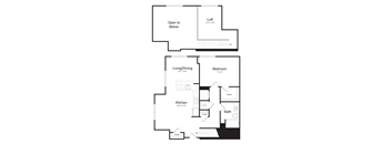 a floor plan of a house with bedrooms and a living room