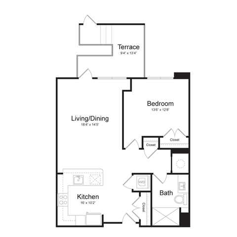 a floor plan of a bedroom floor plan