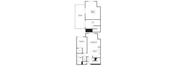 a floor plan of a loft apartment