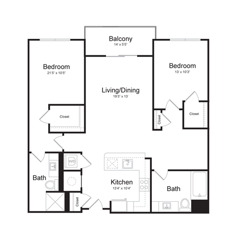 a floor plan of a house with a bedroom and a living room