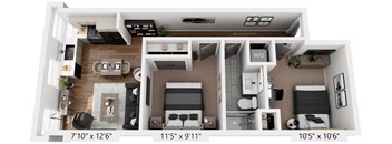2 bed 1 bath A at The Avenue Lofts Golden Apartments, Golden, Colorado
